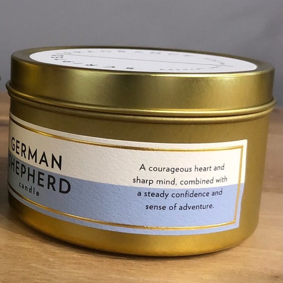 German Shepherd Candle in Tin by Scripted Fragrance NEW Hand poured soy wax - Picture 5 of 7